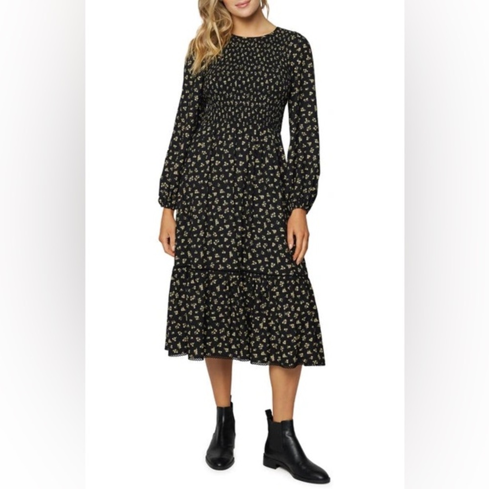 Lost and Wander Twilight Dreams floral midi dress